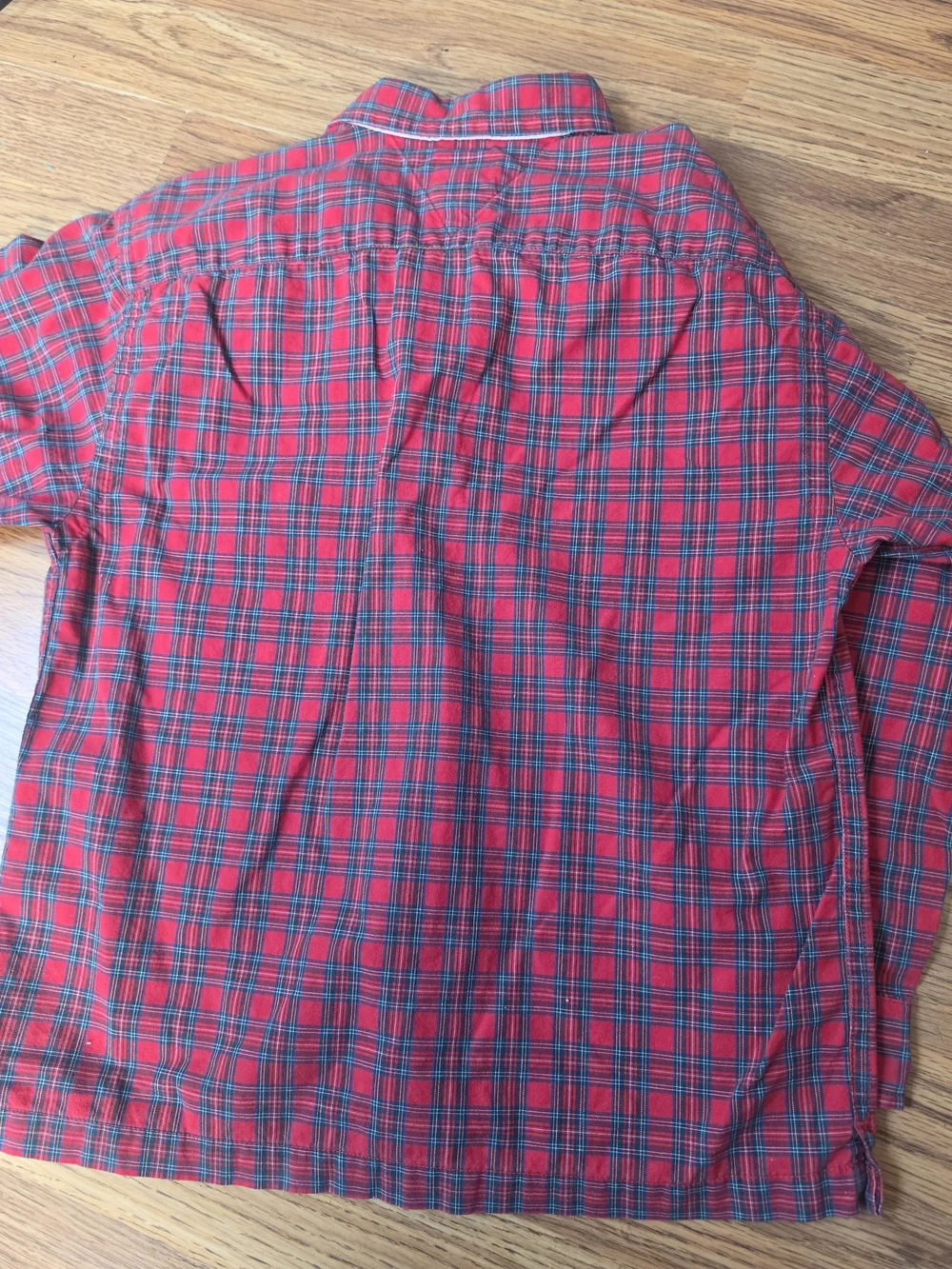 Tommy Hilfiger Red and Black Plaid Button-Down Shirt